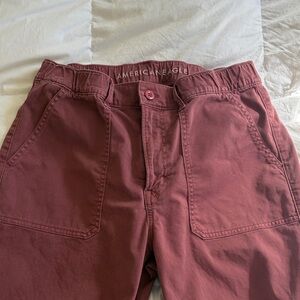 American Eagle Outfitters Straight Leg Pants in Mauve